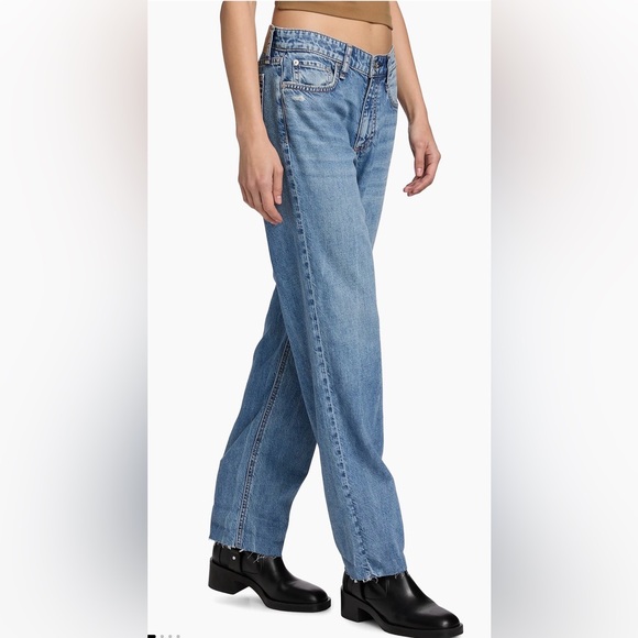 rag & bone The Baggy Dre Low Rise Boyfriend Jeans Blue Size 27 NWT $258 - Picture 5 of 12